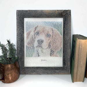 Pet Portrait Memorial Favorite Song Lyrics